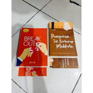OBRAL BUKU MURAH ORIGINAL / NOVEL REMAJA / 1 PAKET 2 BUKU / PANGERAN TAK BERHARAP MAHKOTA / BREAK OUT / ROMANCE / DEWASA / FIKSI /