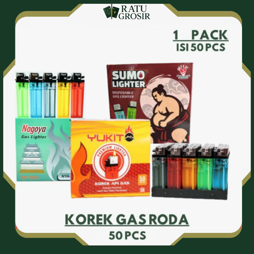 Jual 50 PCS /1 PACK KOREK API RODA BESAR GAS | Shopee Indonesia