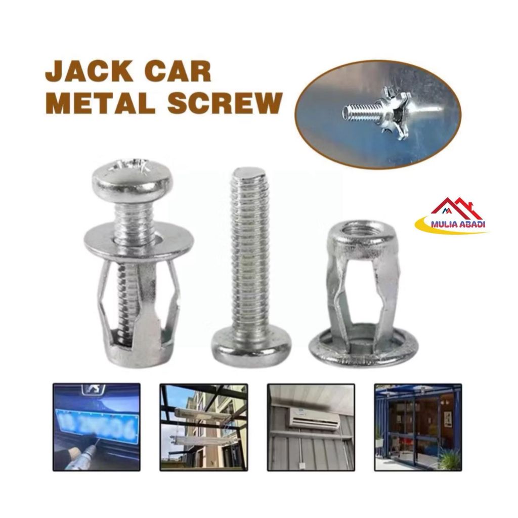 Jual 10 Pcs Sekrup Jack Nut / Rivet Plat Metal Sekrup M4 / M5 / M6 ...