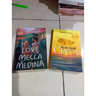 OBRAL BUKU MURAH ORIGINAL / NOVEL REMAJA / 1 PAKET 2 BUKU / LOVE FROM MECCA TO MADINA / AYAT-AYAT CINTA / ROMANCE / DEWASA / ISLAMI /