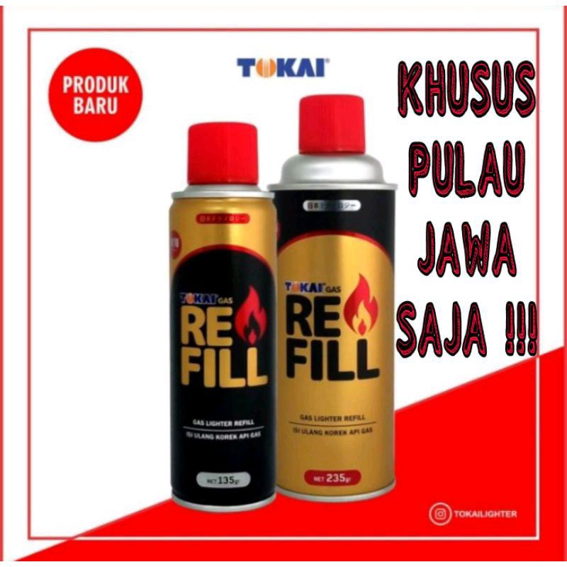 Jual refil gas isi ulang korek api gas tokai asli butane refill gas ...