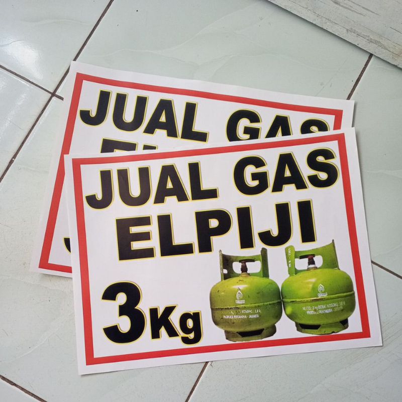 Jual Stiker Jual Gas Ukuran A4 | Shopee Indonesia