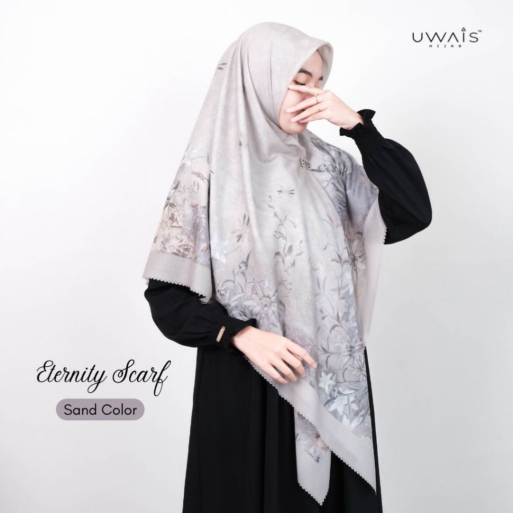 Eternity Hijab Scarf Kerudung Segi Empat Motif Jilbab Dewasa Pashmina Bahan Voal Premium