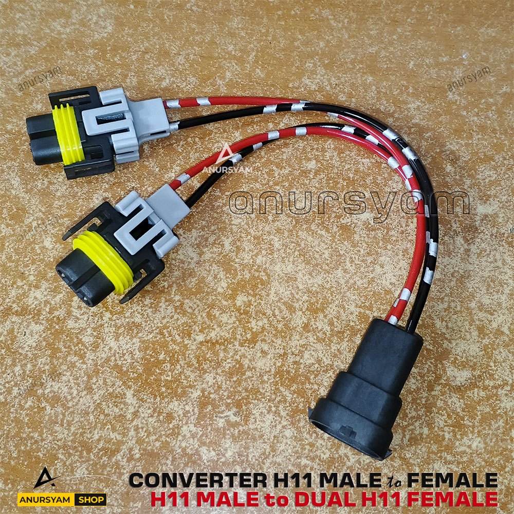 Jual Socket Splitter H11 Male to H11 Dual Female - Adaptor Soket ...