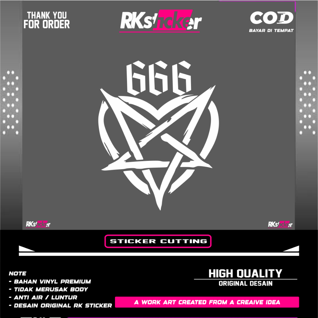 Jual STIKER AEROX STAR LOVE 666 STICKER CUTTING STAR LOVE VIRAL ...