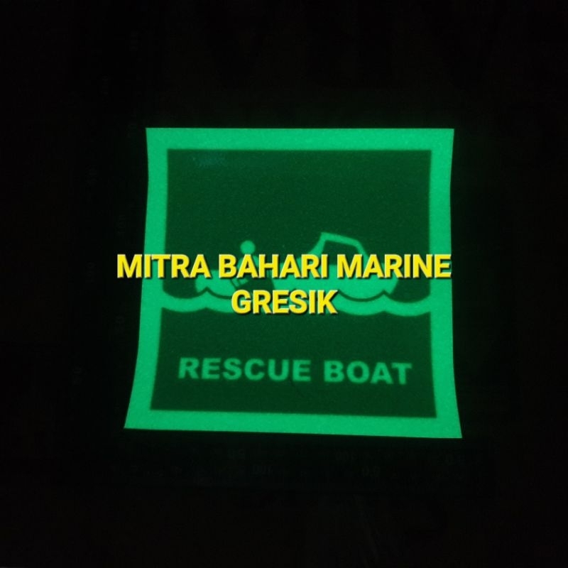 Jual Stiker IMO Symbol IMPA 334101 Rescue Boat Ukuran 15x15cm Glow In ...