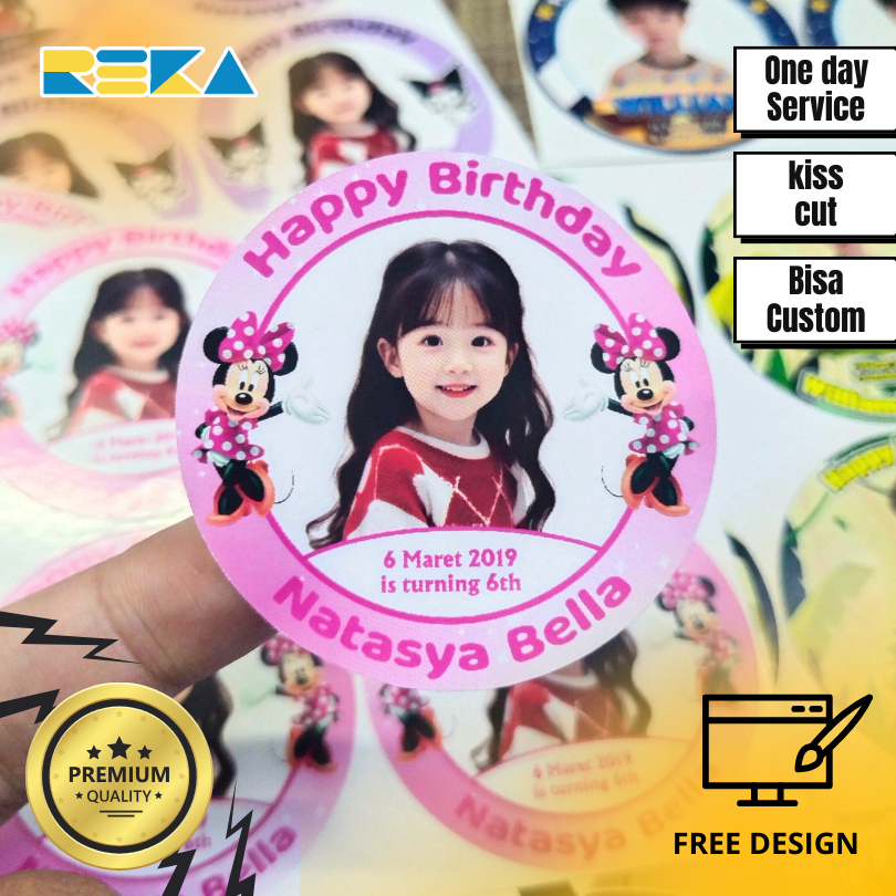 Jual Sticker Bulat Ulang Tahun Anak Stiker Ultah Free Design Template ...