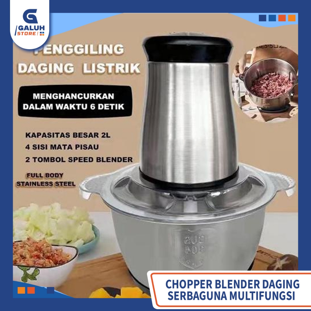 Jual Chopper Blender Daging - Penggiling Daging & Bumbu Multifungsi ...