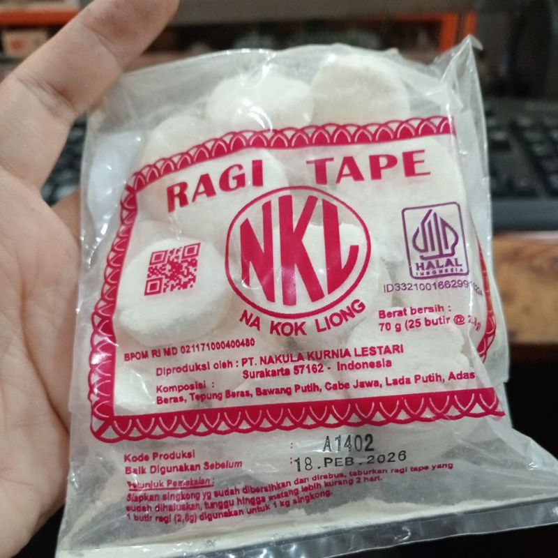 Jual RAGI tape merk NKL isi 25pcs | Shopee Indonesia