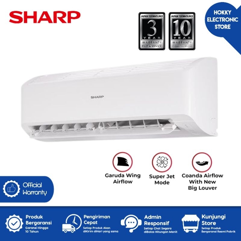 Jual SHARP AH-A9BEY AC 1 PK Standard Sharp 9Bey Garuda Series R32 Super ...