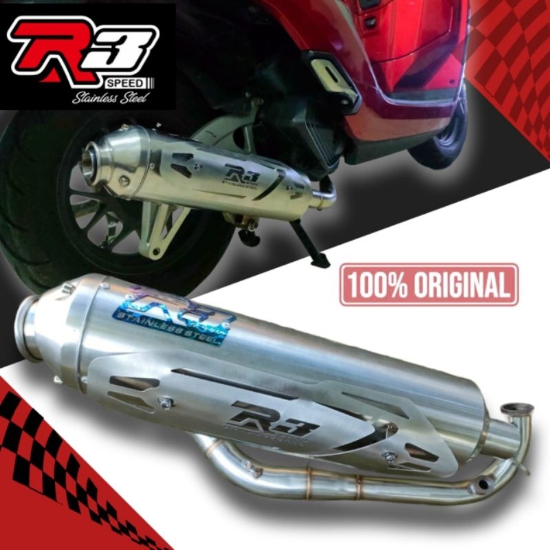 Jual Knalpot Standar Racing Stylo 160 original R3 speed V2 Titan ...