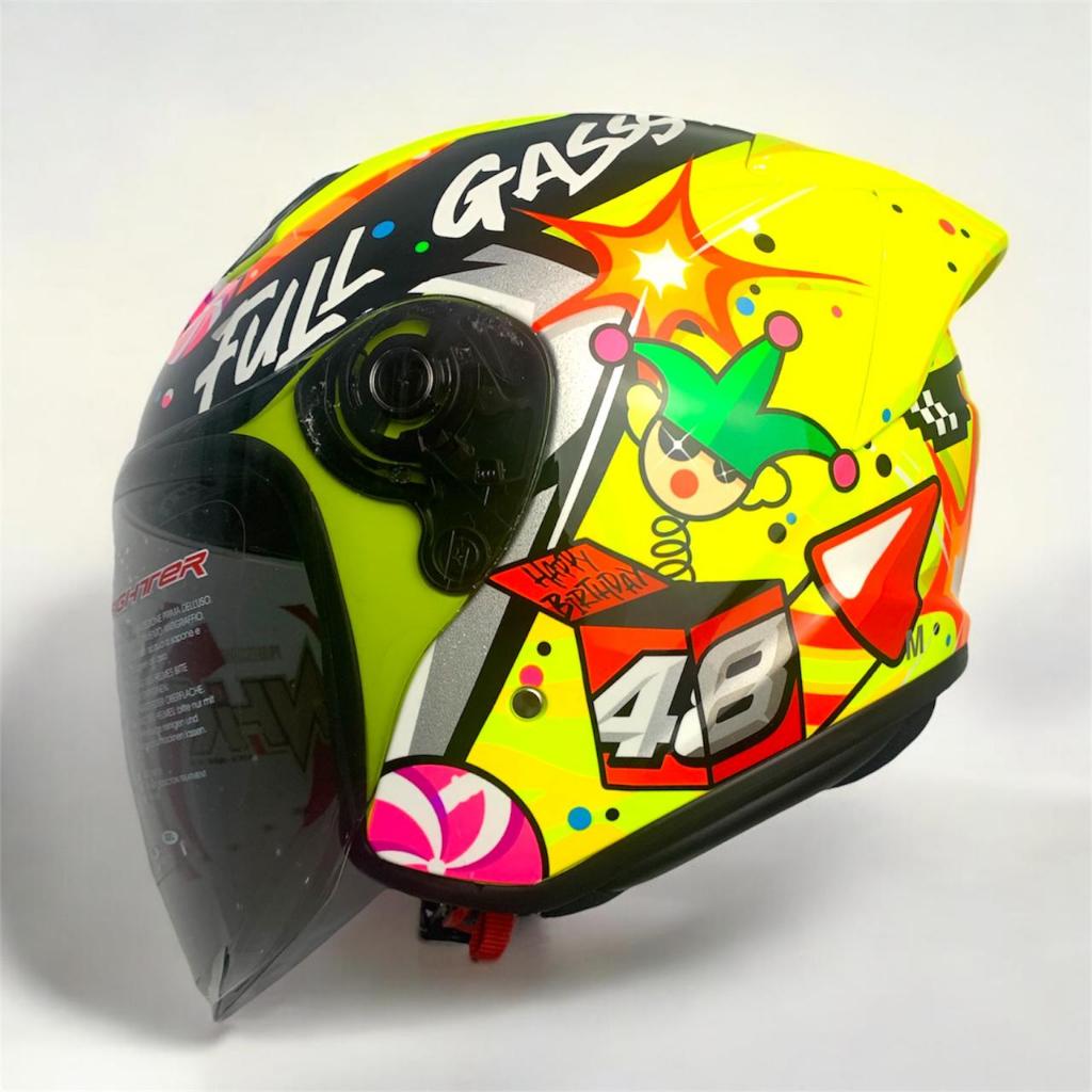 Jual Nhk R1 Elite Rider Replika Ivan Ortola #5 Yellow Flourecent Helm ...