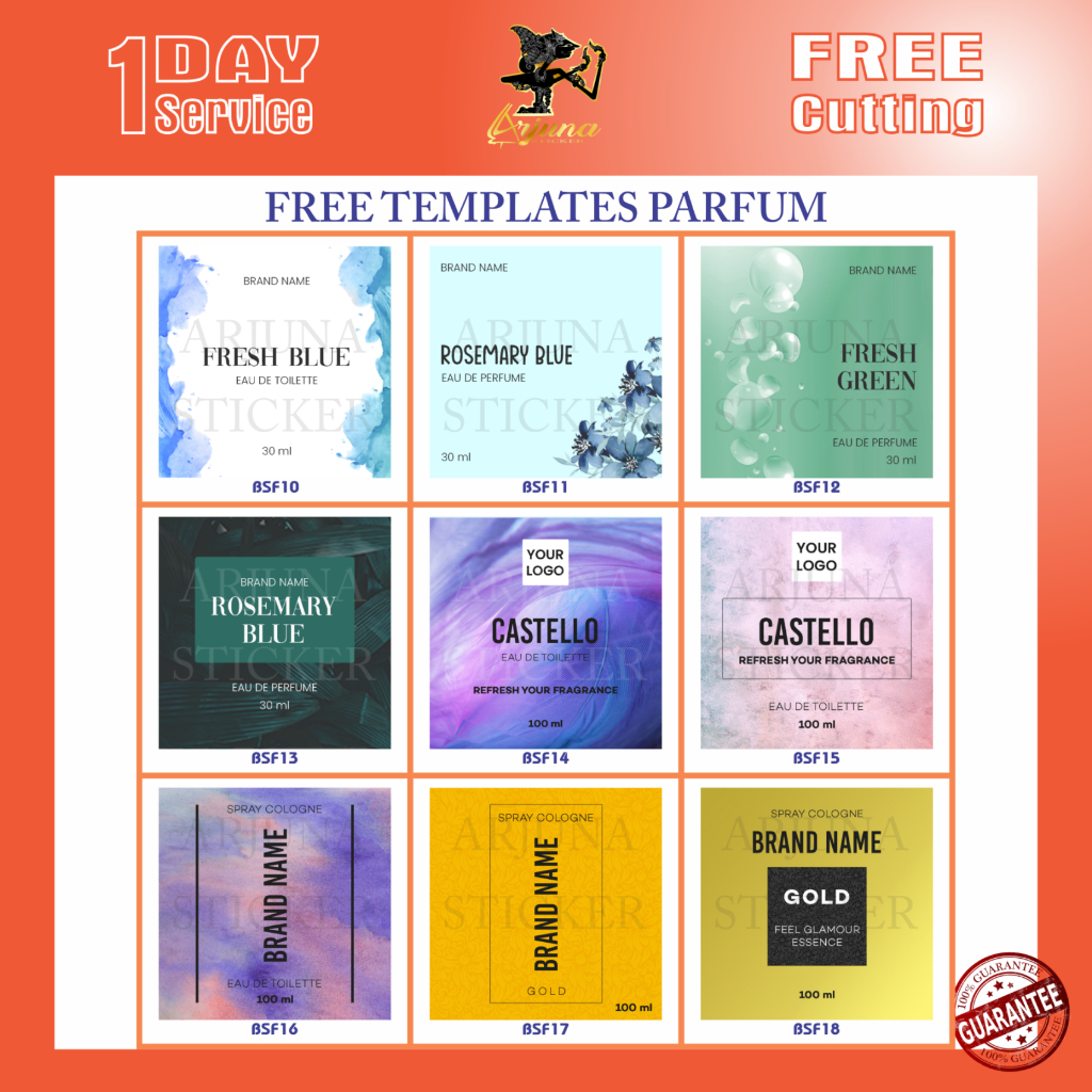 Jual Stiker Label Parfum Sticker Parfume Custom Label Wewangian ...