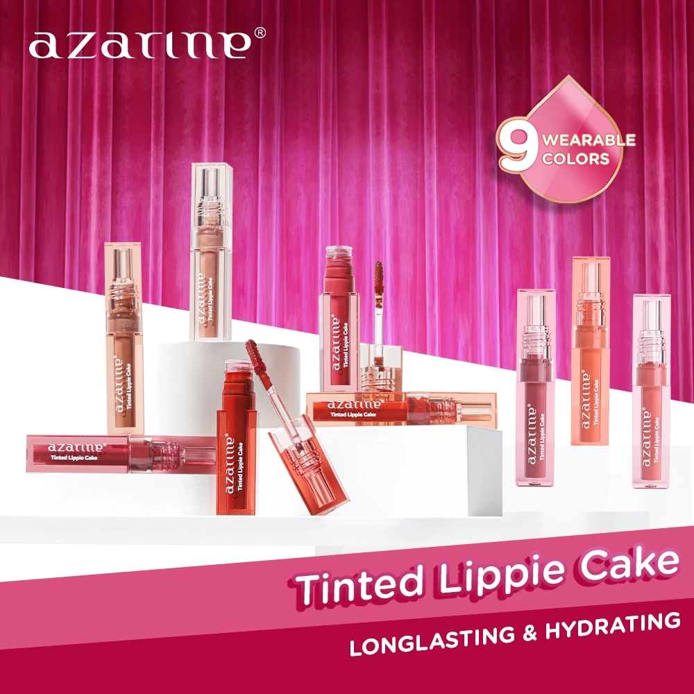 Azarine Glossy Tint Duo Galactic Shine dan Tinted Lippie Cake Bonus Sunscreen