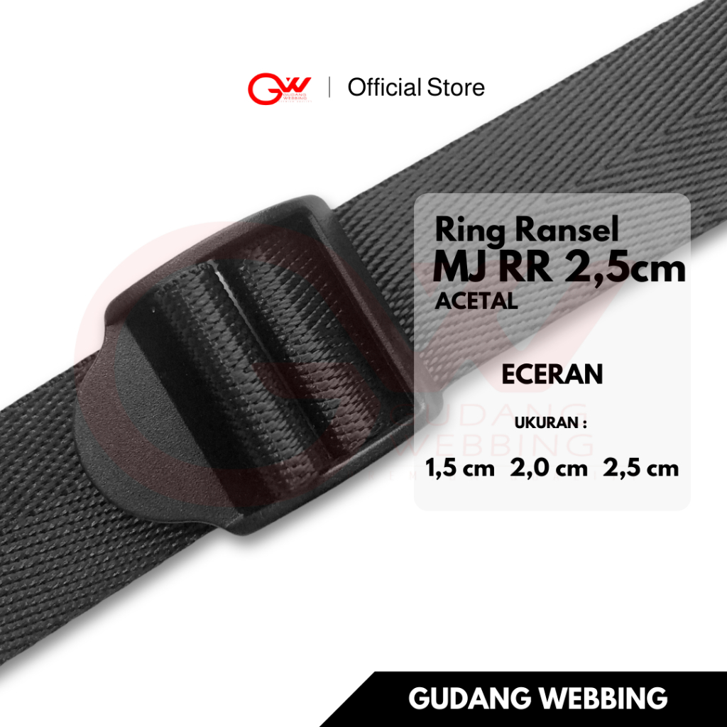 Jual RING RANSEL 2,5 CM / RING TANGGA / MJ RR 2,5 CM HITAM ACT - ECERAN ...