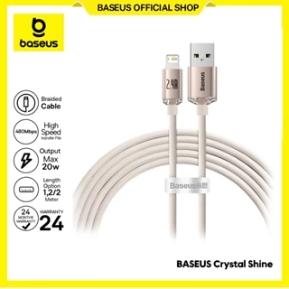Baseus Cable Data Crystal Shine Series USB to iP 2.4A Fast Charging Kabel 1.2m & 2m