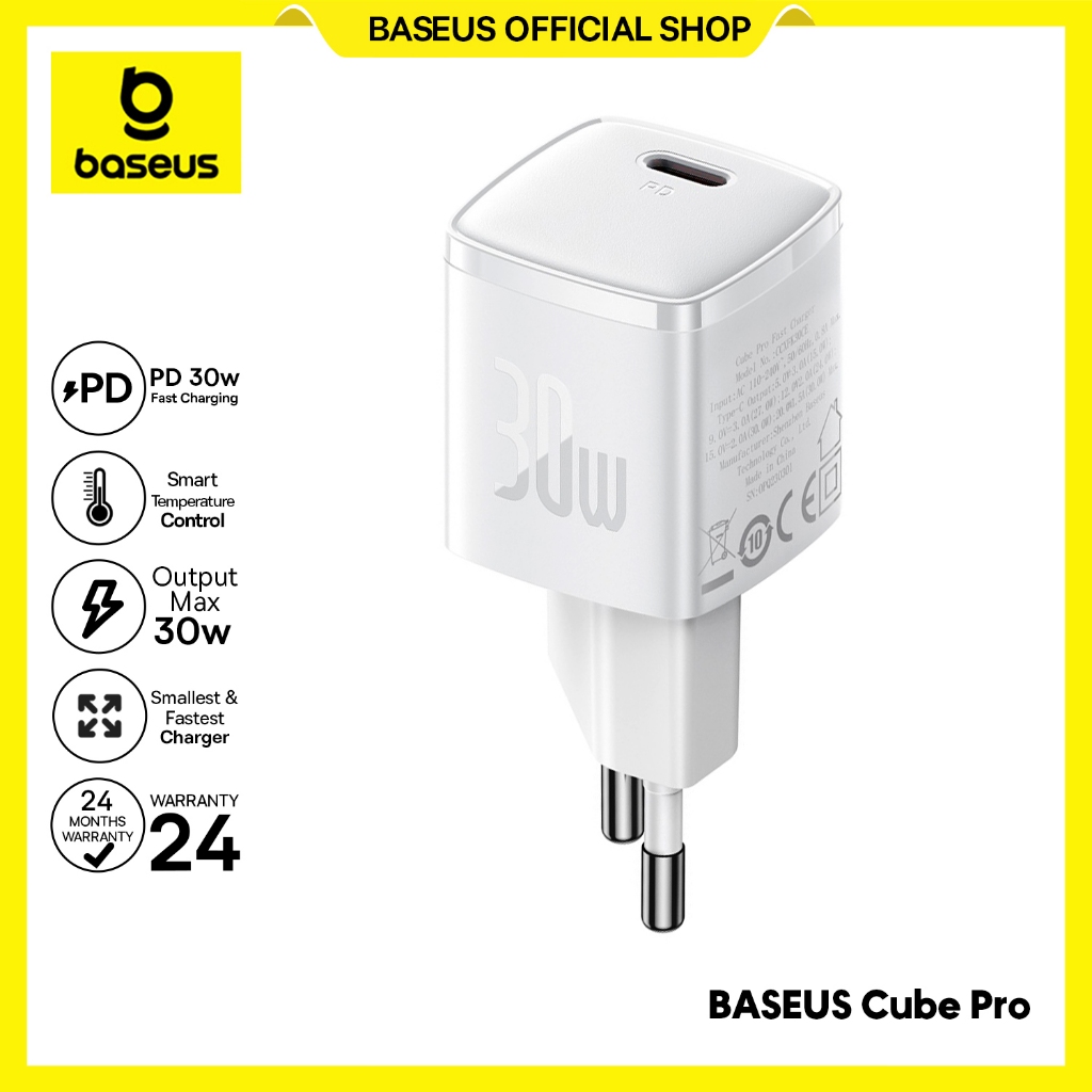 Jual Baseus Charger Mini Cube Pro Fast Charging 1C 30W Type-C BCT ...