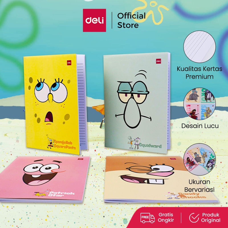 Jual Deli Writing Book 1 PACK (10 PCS) / Notebook / Buku Tulis Sekolah ...