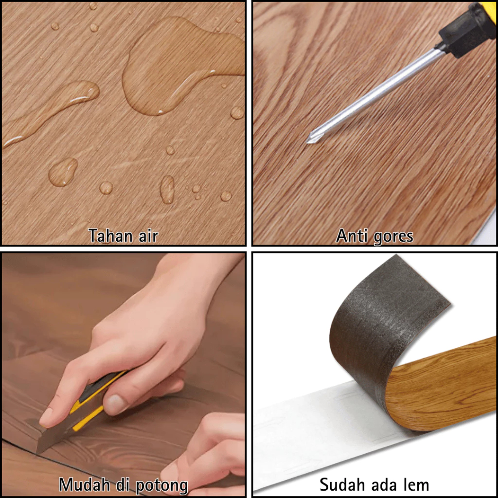 Jual Lantai Vinyl Stiker Vinil Lantai Motif Kayu Vynil Sticker Lantai ...