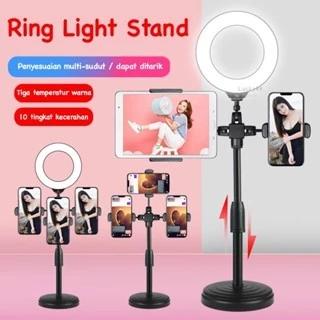 Ringlight 2 Holder 16cm Tripod Mini Stand 28cm Hp Live Stream Make Up Vlog