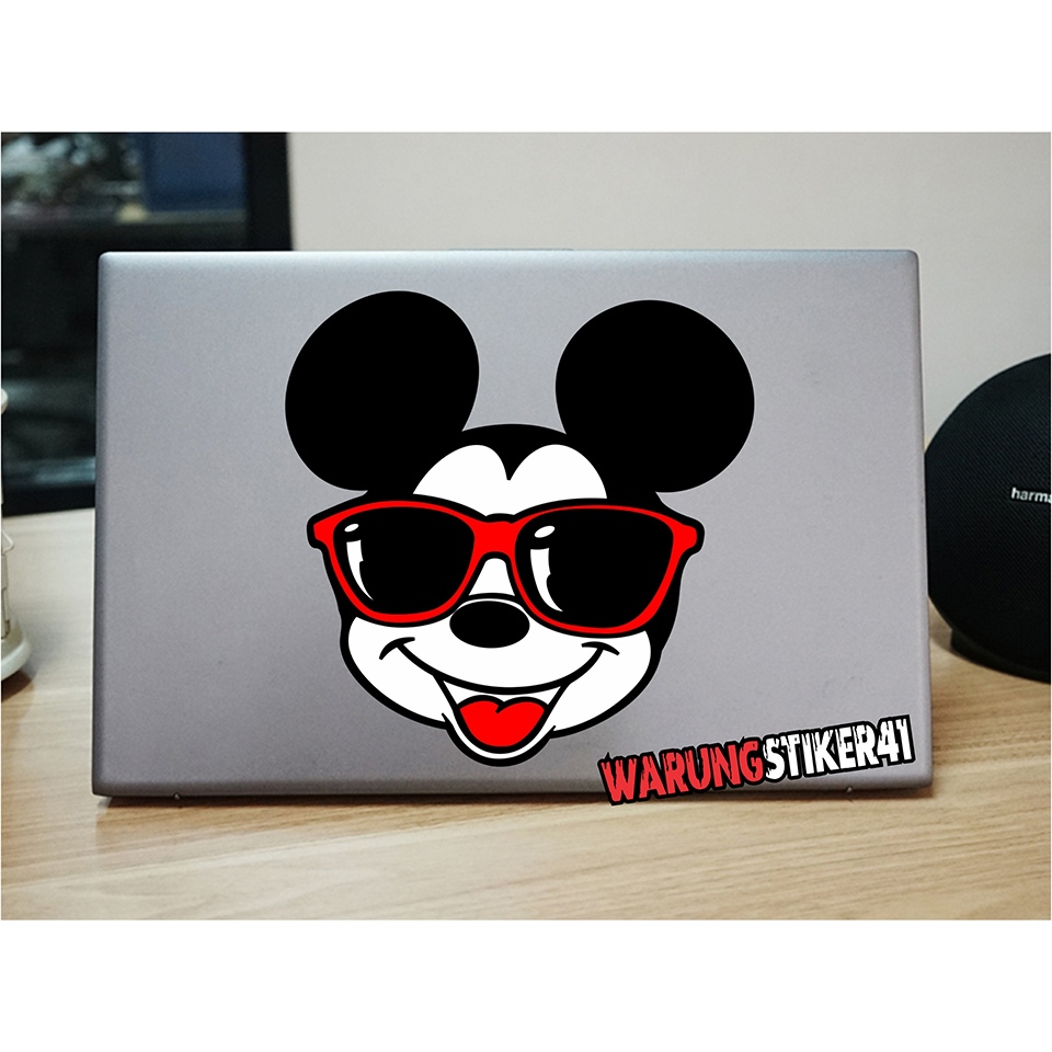 Jual stiker laptop mickey mouse kaca mata sticker cutting custom ...