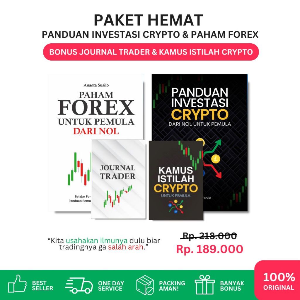 Jual Paket Hemat 4 Buku Jago Forex & Crypto untuk Pemula dari Nol + BONUS |  Shopee Indonesia