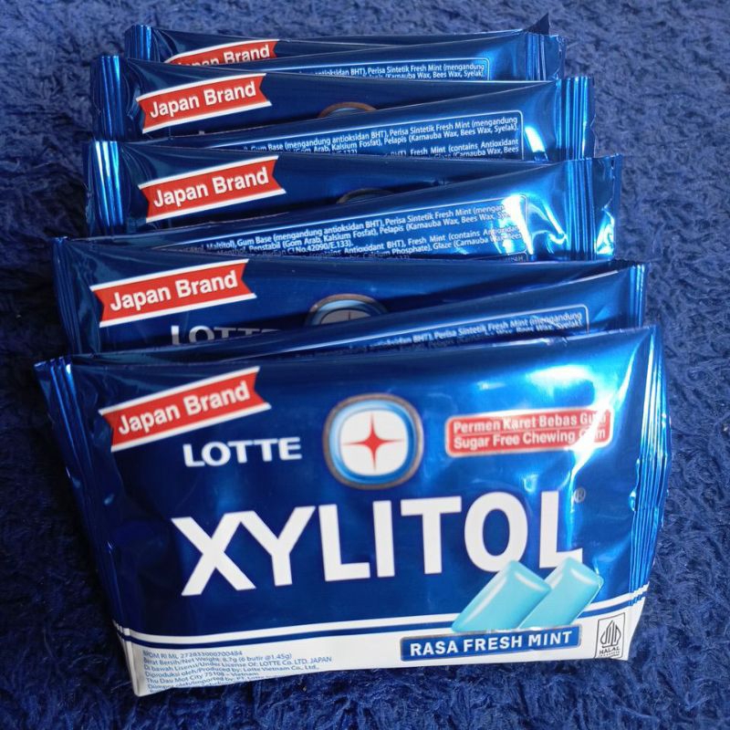 Jual LOTTE XYLITOL/ PERMEN KARET FRESH MINT | Shopee Indonesia