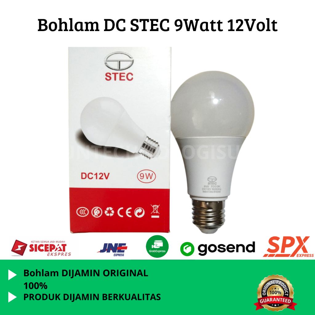 Jual Bohlam Lampu Led DC STEC 12V 9W Bulb | Bohlam STEC DC 9Watt 12Volt ...