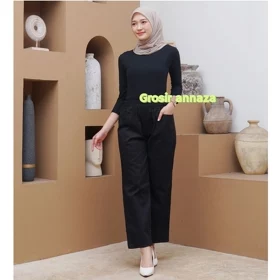 TERLARISS! Celana Kulot KOREA Wanita Jumbo Bahan Melar Korean Long Pants Celana Korean Style