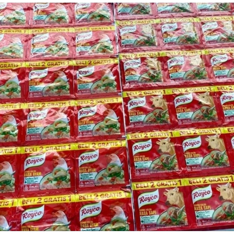 Jual 72 Sachet / 6 Renteng Royco Ayam Atau Sapi Bisa Mix Variasi ...