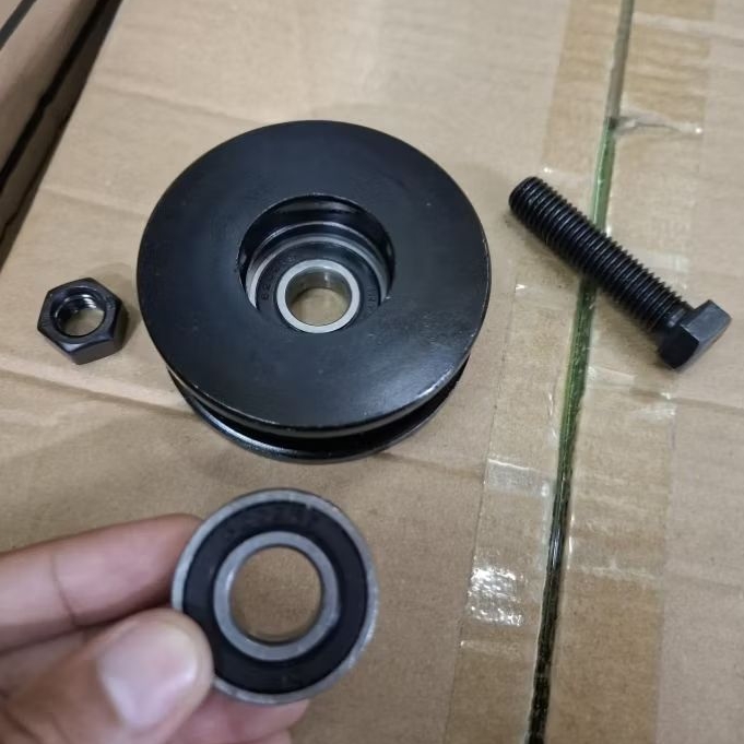 Jual roda besi/roda pagar/roda gerbang/roda pulley 3 inchi ( 7,5 - 8 cm ...