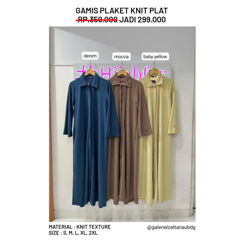 Jual Gakis plaket knit plat elzatta gamis elzatta | Shopee Indonesia
