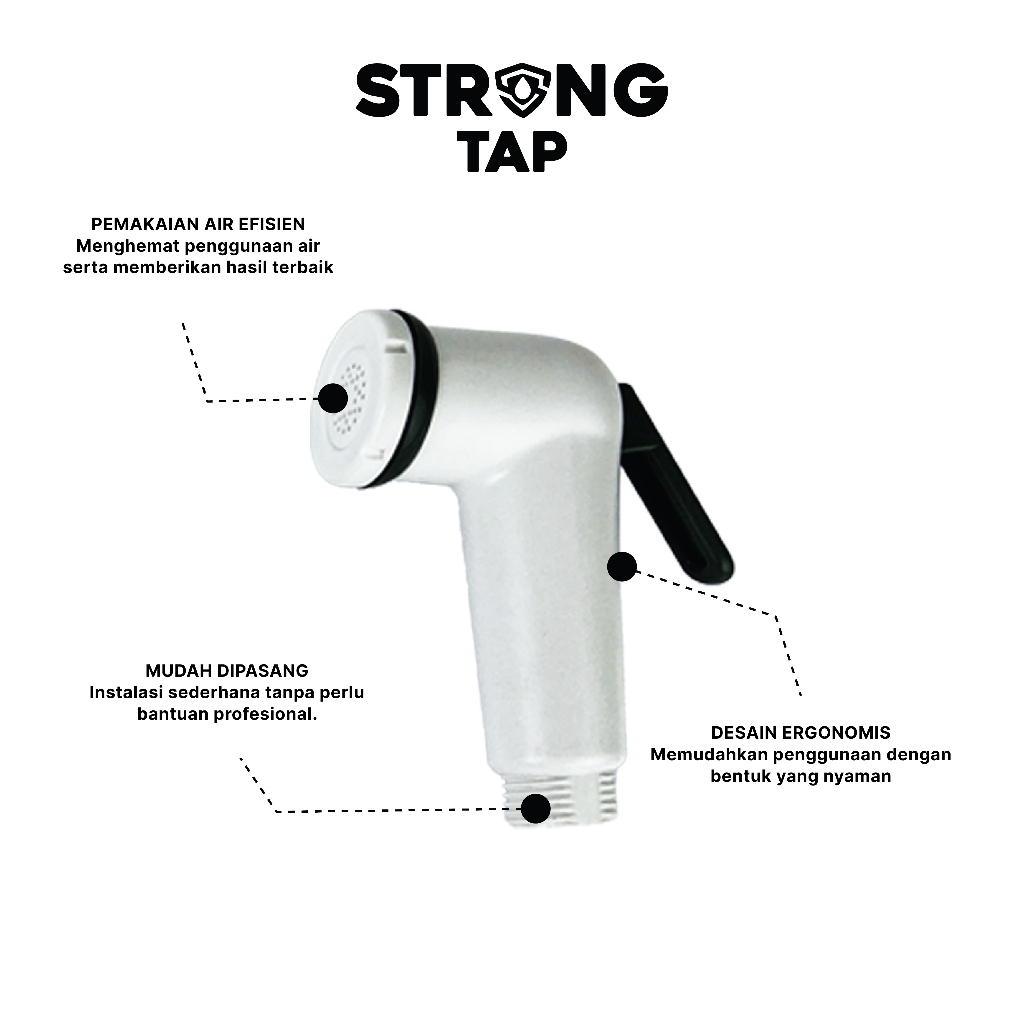 Jual STRONG TAP Jet Shower Set Toilet Washer Bidet Cebok Closet Toilet ...