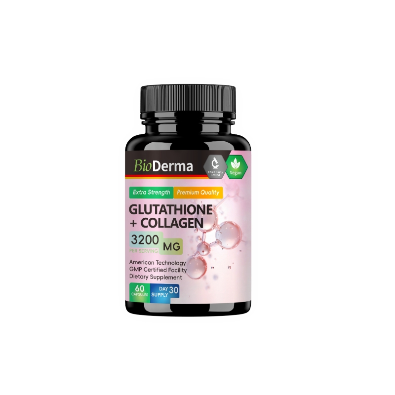 Glutathione +Collagen,cerahkan kulit alami,tingkatkanelastisitas,hasil maksimal 60 kapsul
