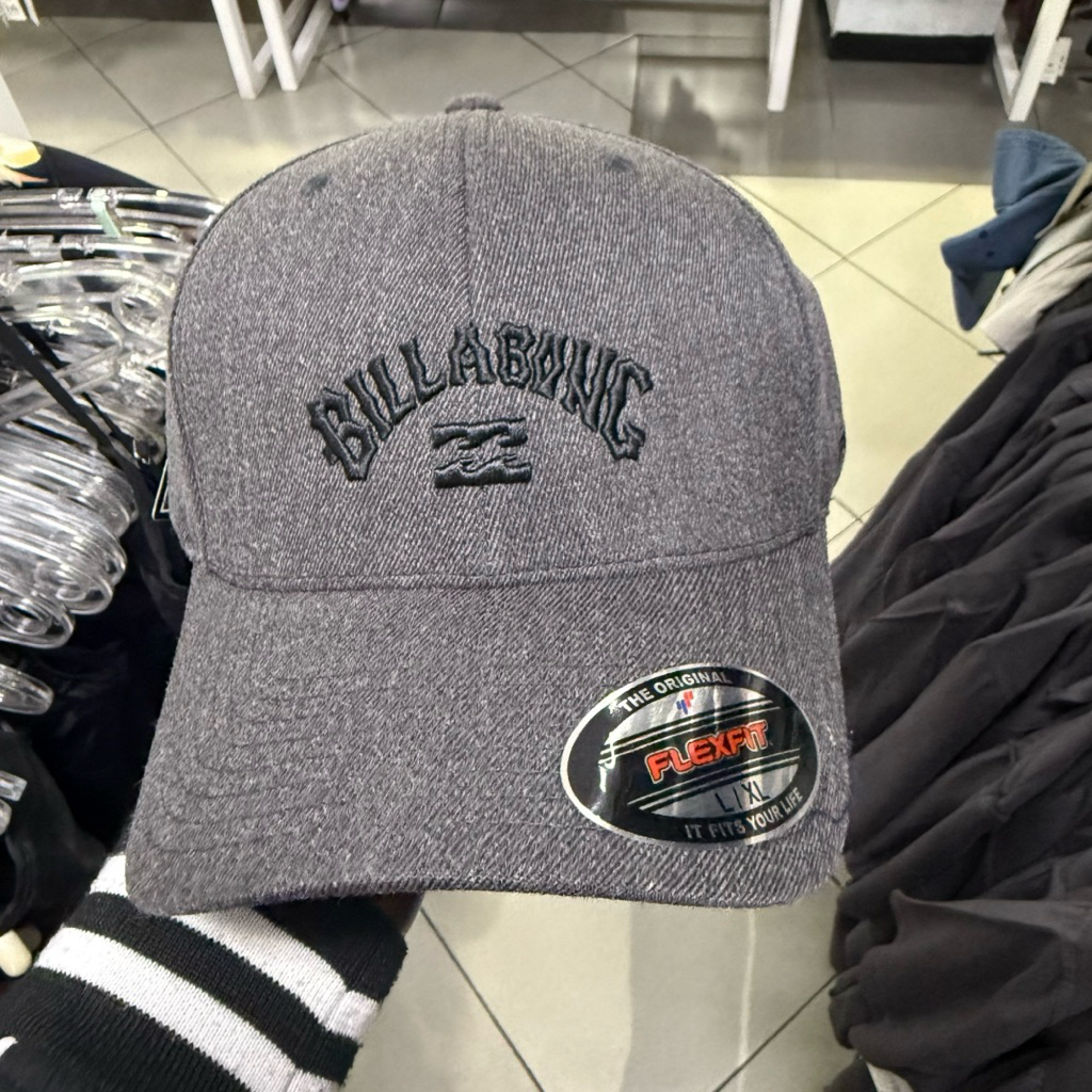 Jual topi pria billabong original arch flexfit headwear cap grey ...