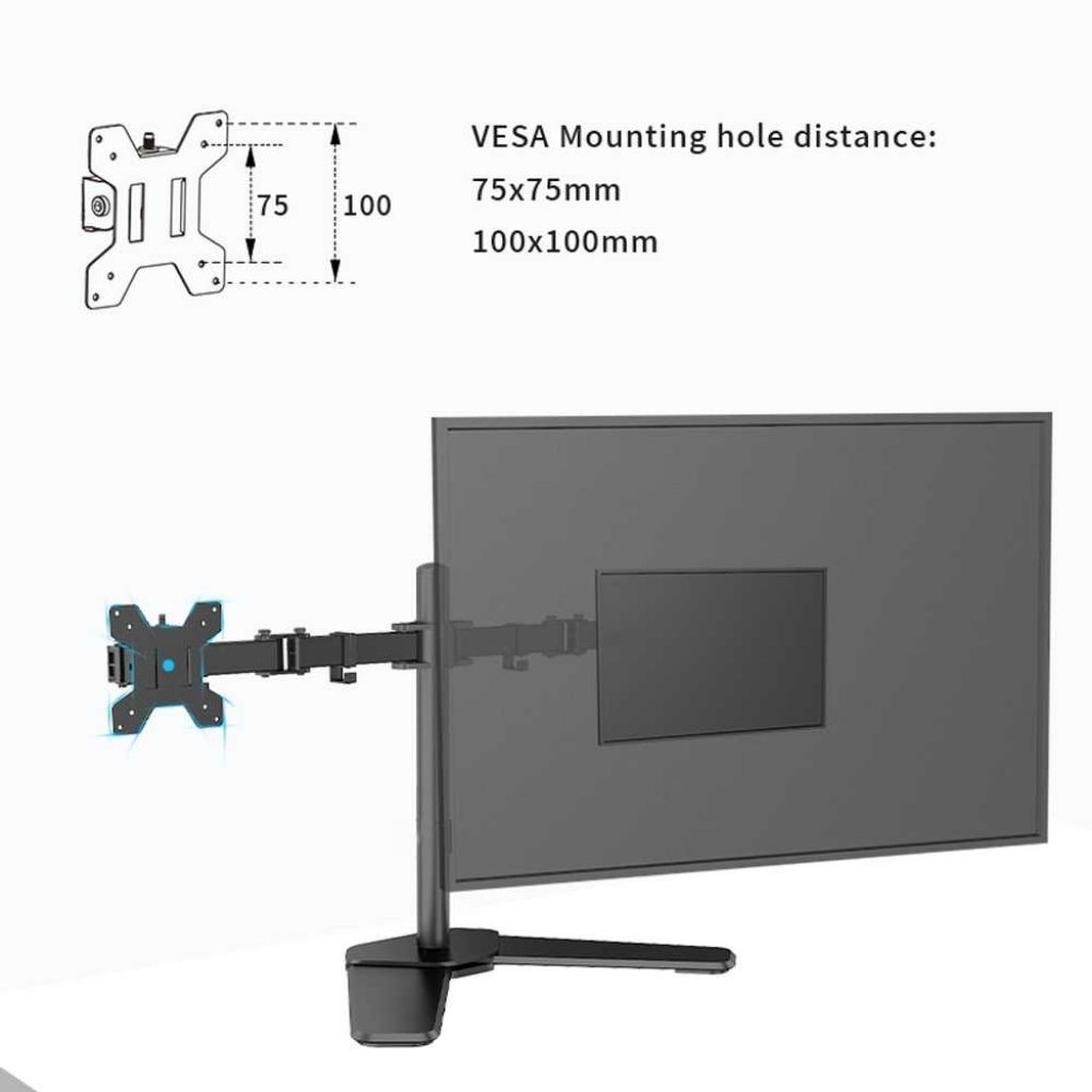 Jual Bracket TV Stand Dual Arm Monitor Rotate Meja Komputer Laptop ...