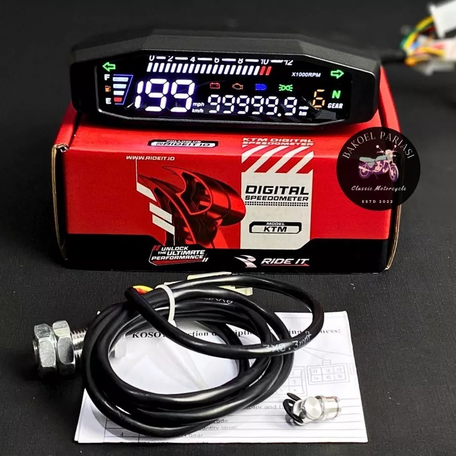 Jual SPEEDOMETER KTM FULL DIGITAL RIDE IT GEN 2 SPIDO CB GL MP TIGER RX ...