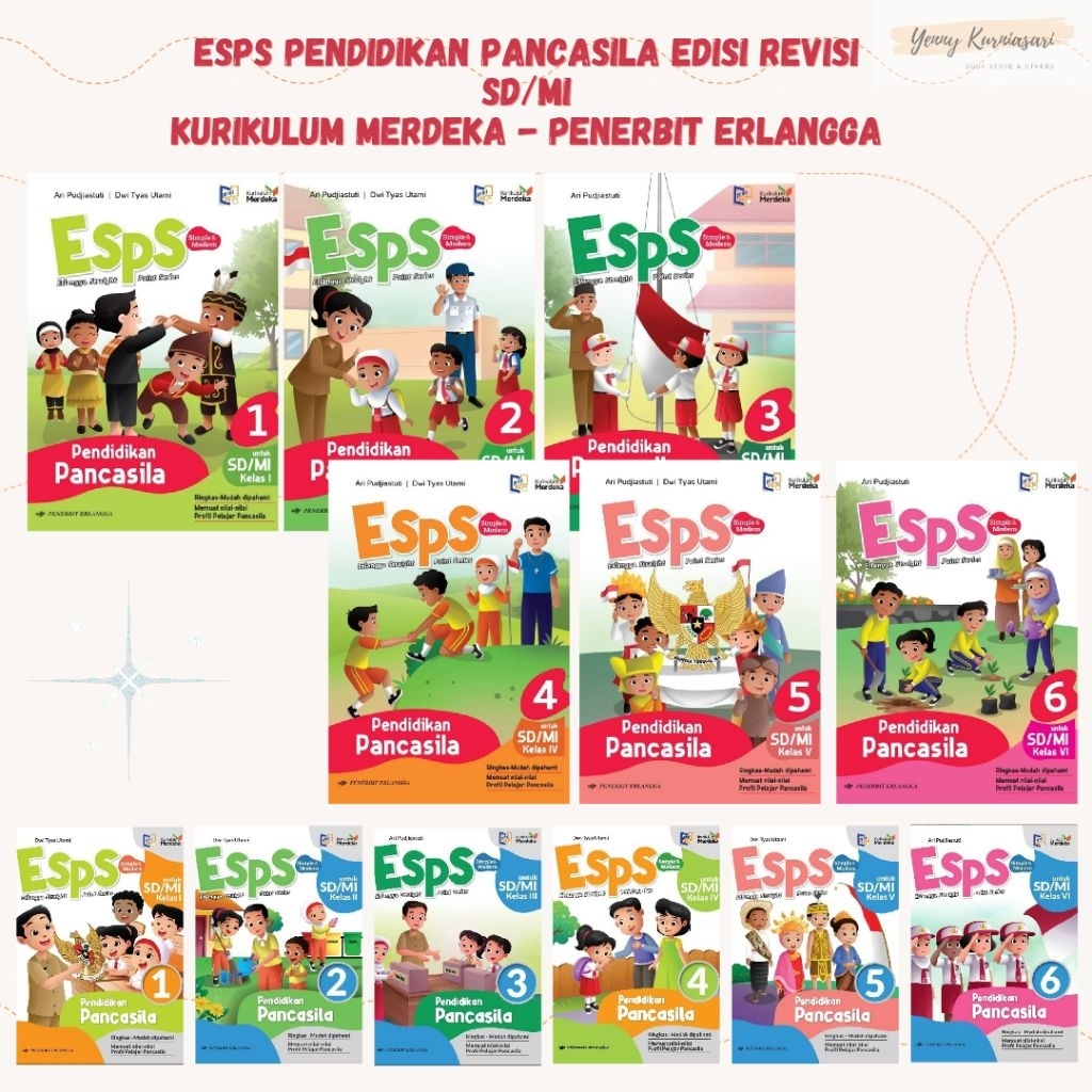 Jual Erlangga ESPS Pendidikan Pancasila SD Kelas 1 / 2 / 3 / 4 / 5 / 6 ...