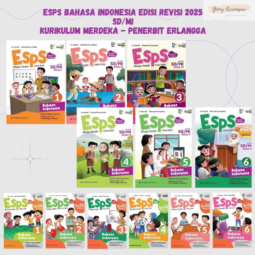 Jual Erlangga ESPS Bahasa Indonesia SD Kelas 1 / 2 / 3 / 4 / 5 / 6 ...