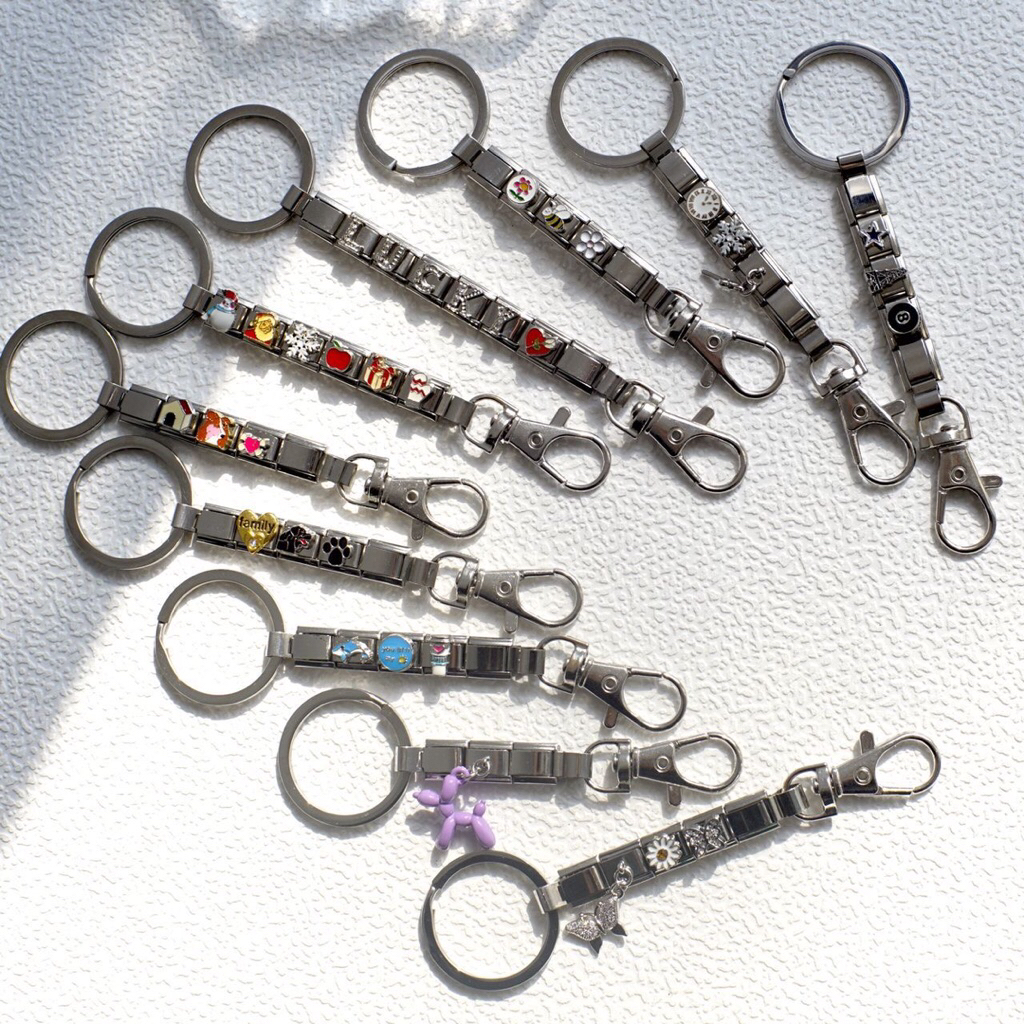 Jual Italian Charm Keyring - Italian Charm Keychain - Italian Charm ...