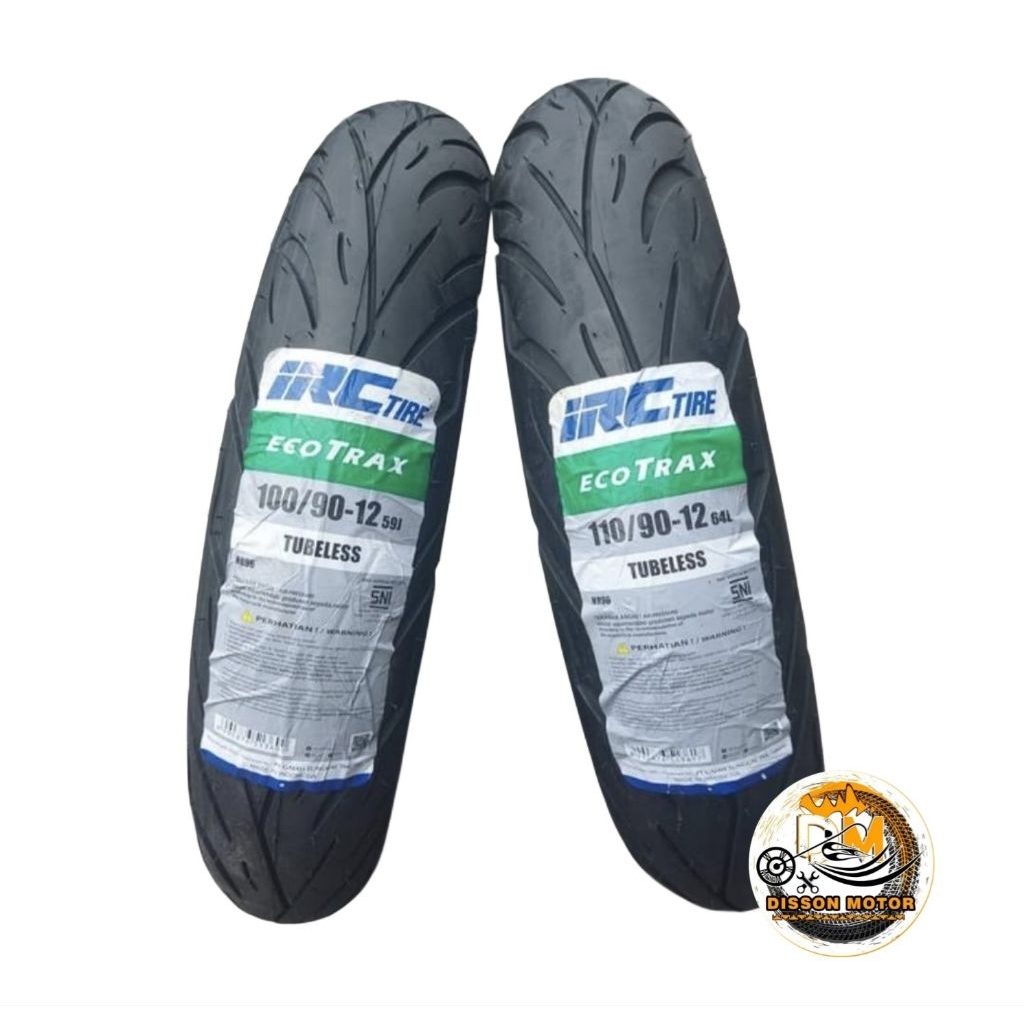 Jual IRC Ecotrax 100/90-12 | 110/90-12 Tubeless Bonus Pentil Ban Motor ...