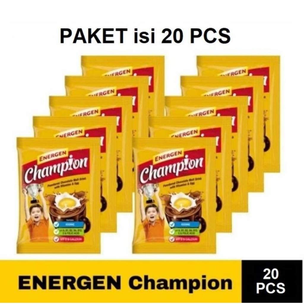 Jual Energen Champion Susu Coklat 2 Renteng (20sachet) | Shopee Indonesia