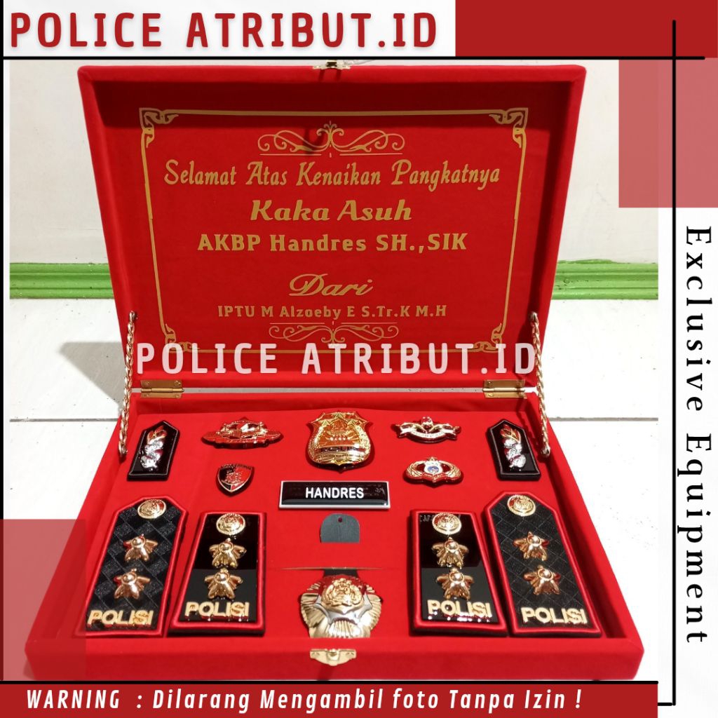 Jual Pangkat AKBP PDH PDU Polri Set Box Satu Set Bisa Custom Ucapan ...