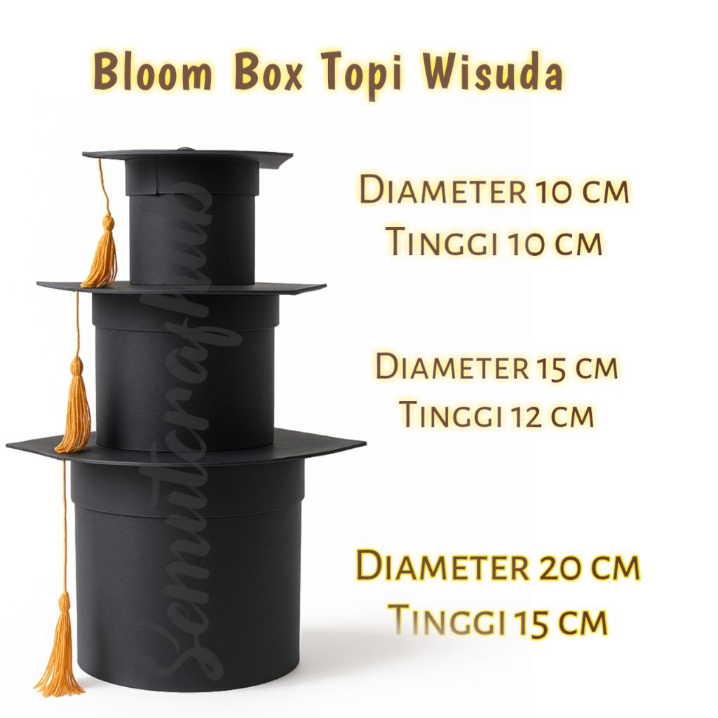 Jual Bloom Box Topi Wisuda [ 3 Ukuran ] | Shopee Indonesia