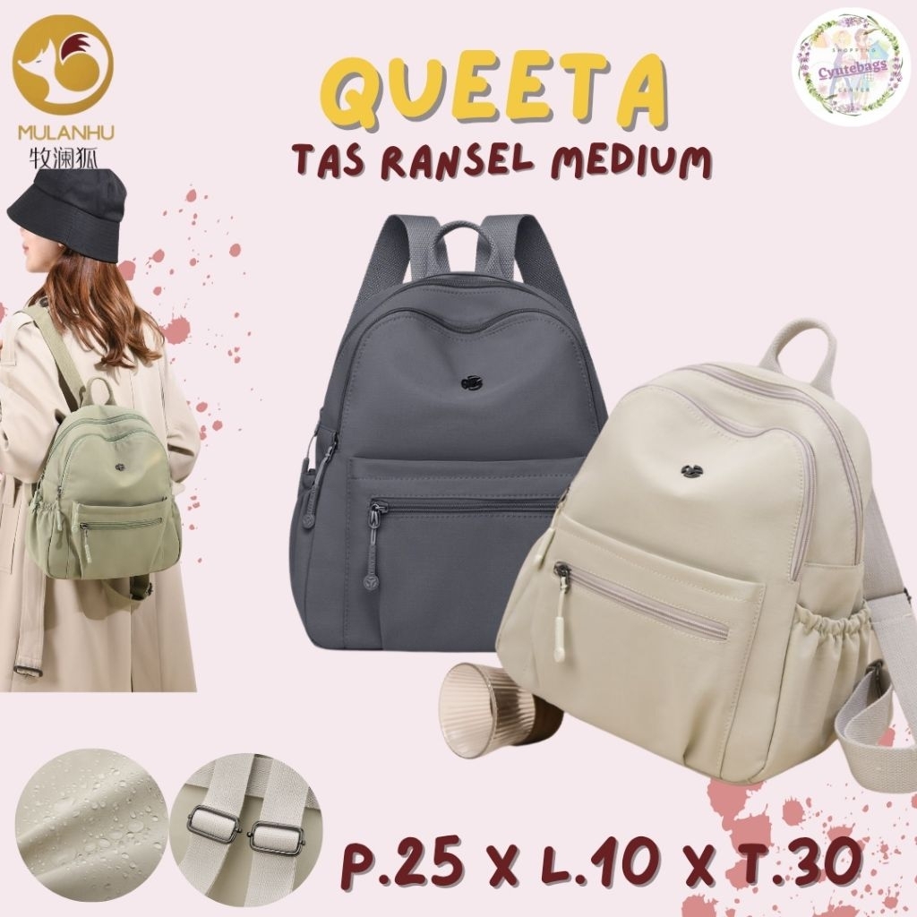 Jual Tas Ransel Wanita Mulanhu Queeta Medium Backpack | Shopee Indonesia