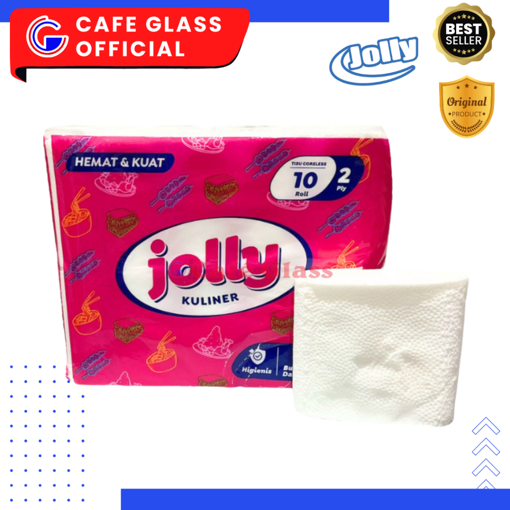 Tissue Gulungan Jolly - Tissue Kuliner Isi 10 Roll - Tissue Warung Rumah Makan