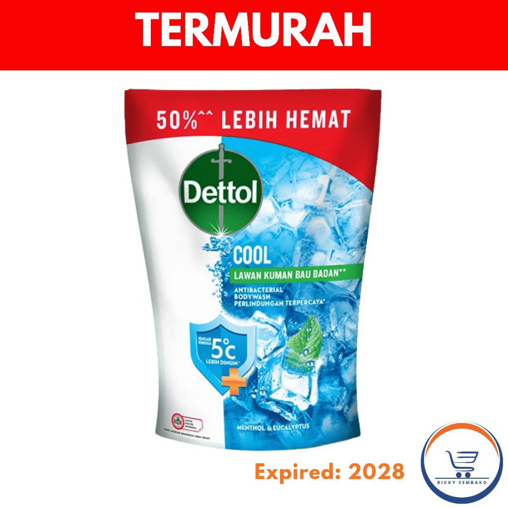 Jual Dettol Sabun Mandi Cair Cool Menthol Antibakteri 720 mL Refill ...