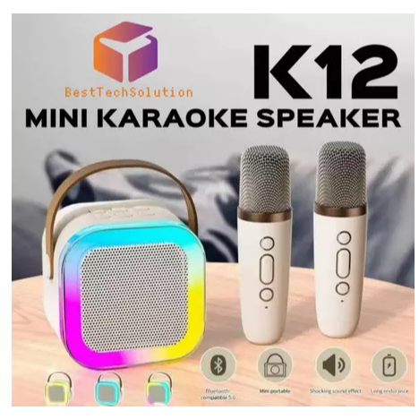 Jual Speaker Microphone Karaoke Set Bluetooth Mini Full bass Portable ...