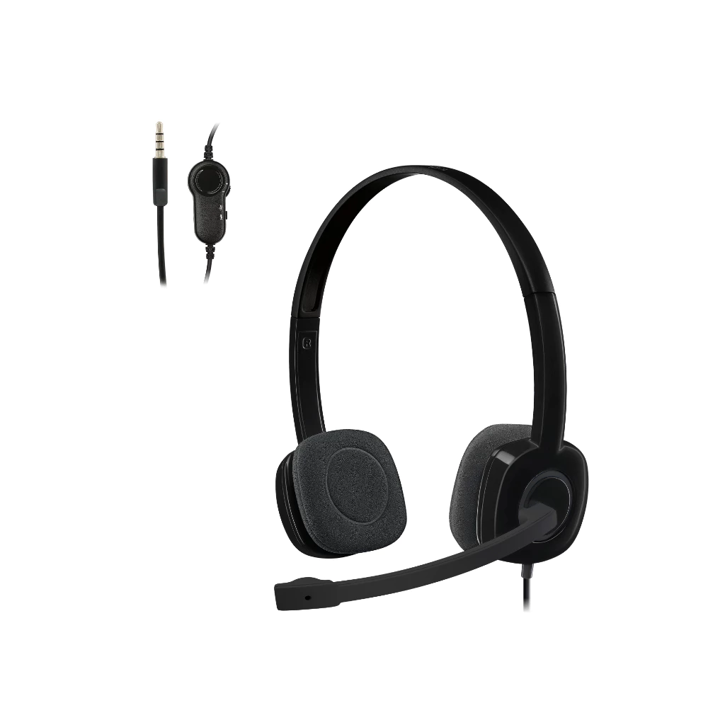 Logitech H151 Headset Stereo dengan Mikrofon Noise-Cancelling dan Single Jack 3.5 mm