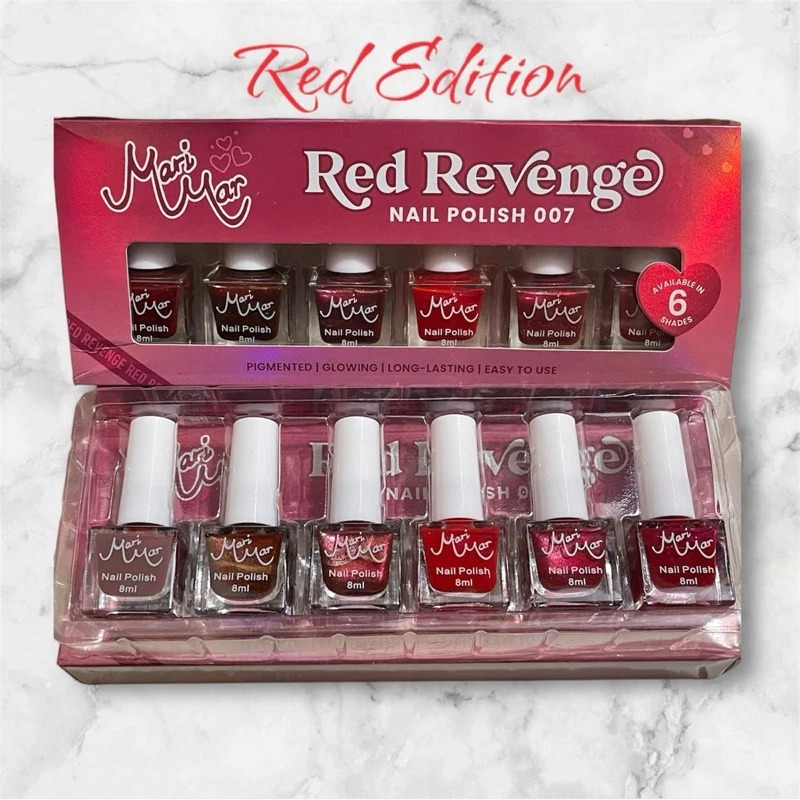Jual Marimar Nail Polish 007 Red Revenge | Kutek Tahan Lama | Tidak ...